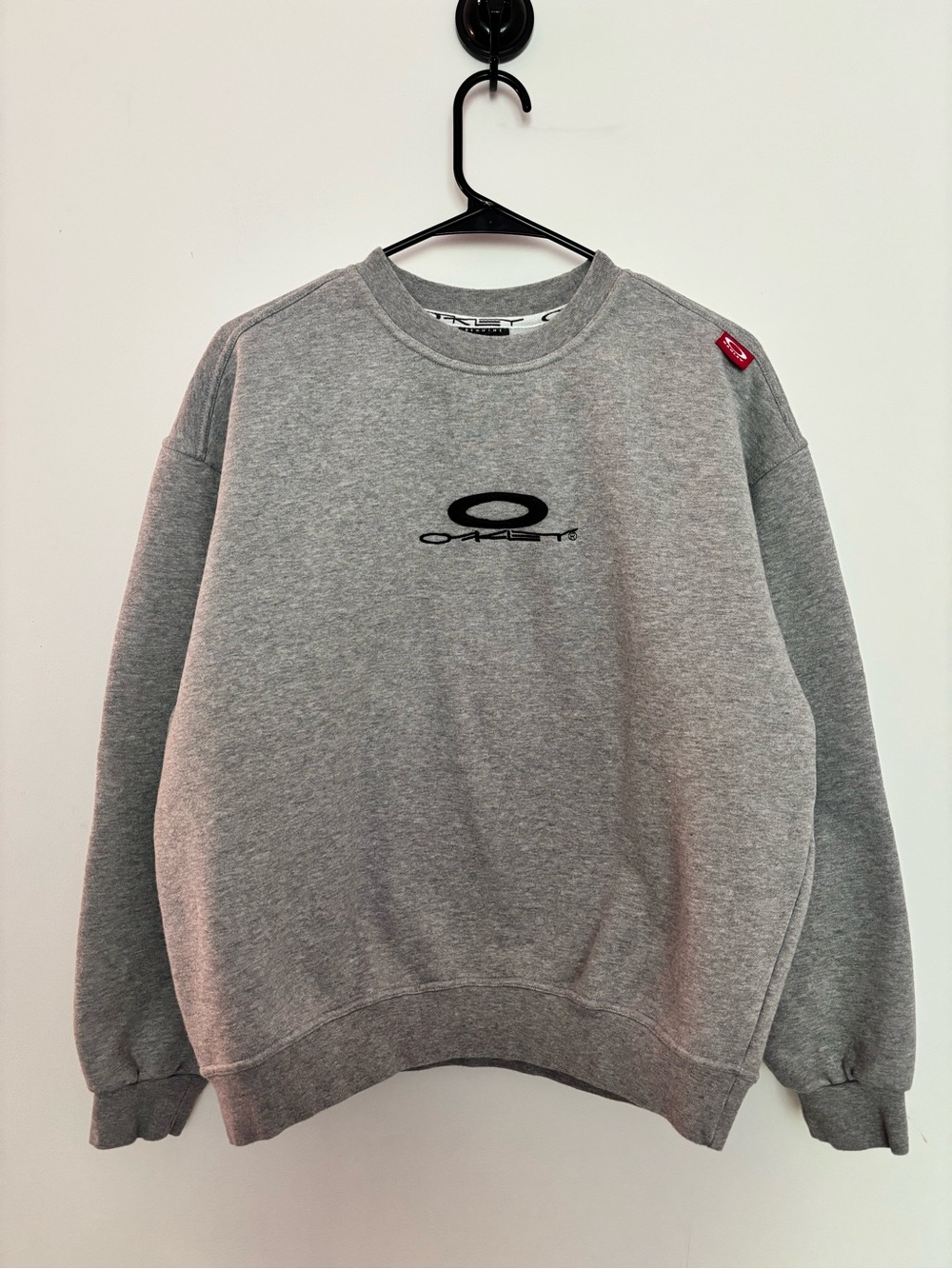 Oakley Men’s Heather Gray Crewneck with Black Logo
